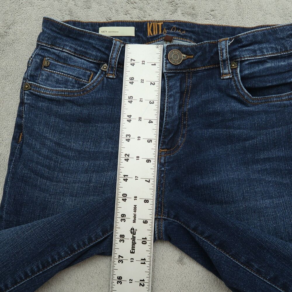 KUT from the Kloth Jeans Women's Size 2 Blue Mid-Rise Katy Boyfriend 29" Inseam - Picture 7 of 16